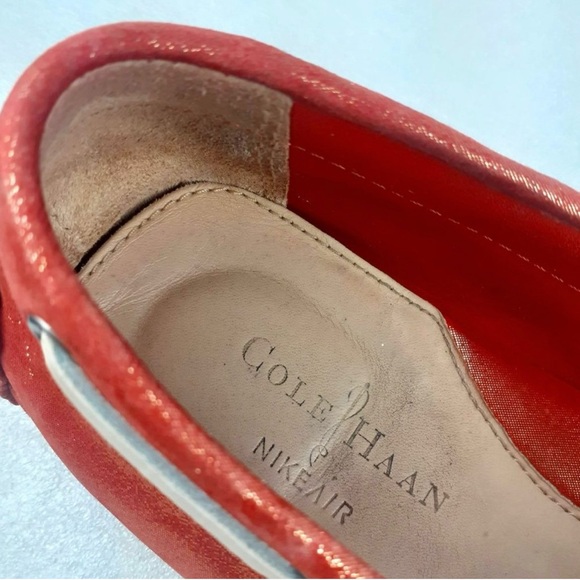 Cole Haan & Nike Air Driver Loafer in Tangerine Lamé Leather - Picture 5 of 5